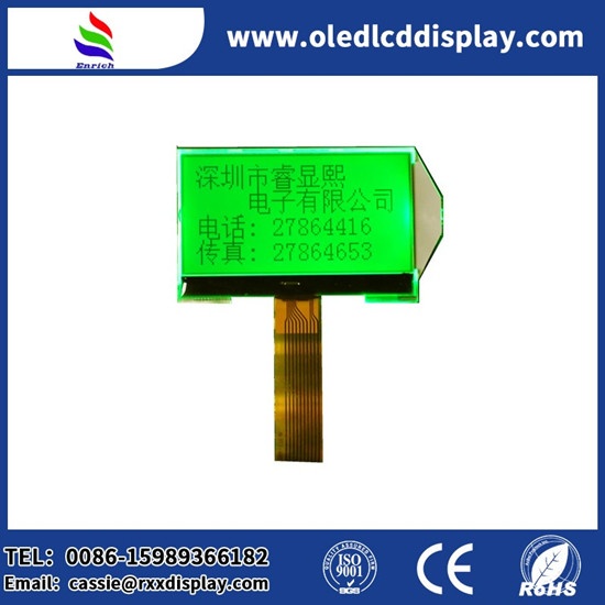 ENH-DG128064-03 128X64 Graphic LCD Green LED backlight For hand-held devices POS machine LCD display