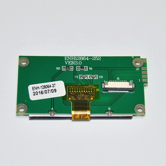 128X64 Graphic LCD STN Yellow-Green display module with PCB board