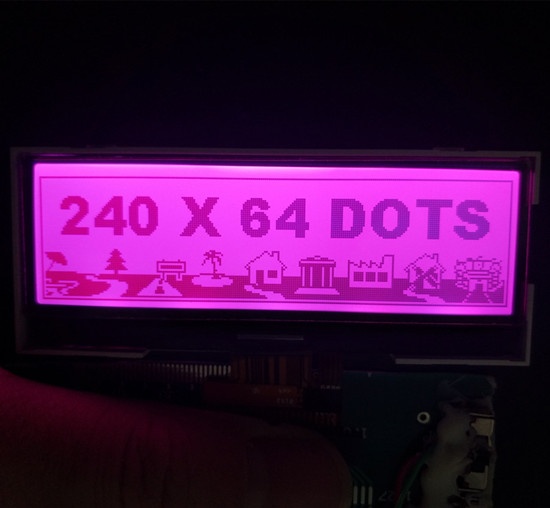 240x64 RGB Backlight LCD For Scale