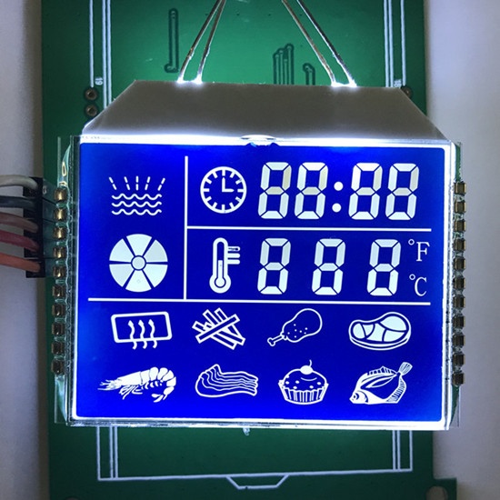 Custom HTN Blue Segment LCD Display For Kitchen