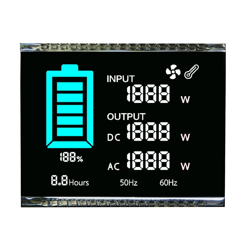 Custom High Contrast VA Segment LCD Display For UPS Power